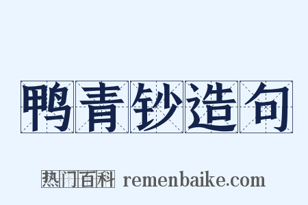 鸭青钞造句是什么意思的图片